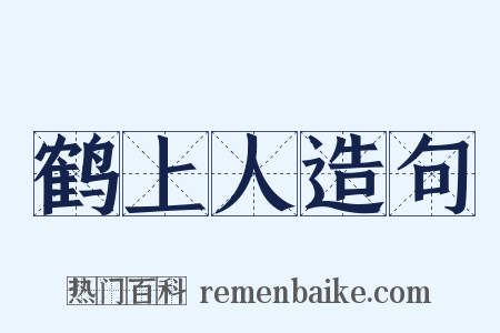 鹤上人造句是什么意思的图片